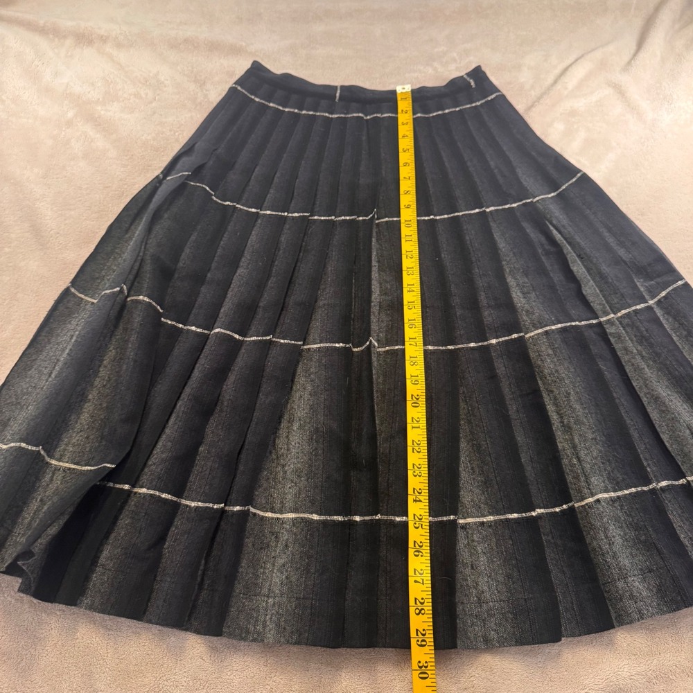 Vintage Pendleton 100% Virgin Wool Pleated Midi Skirt Dark Academia Sz S *FLAW - Picture 7 of 11